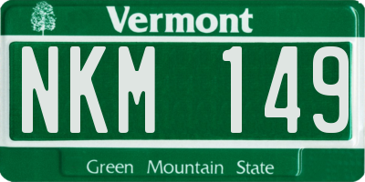 VT license plate NKM149