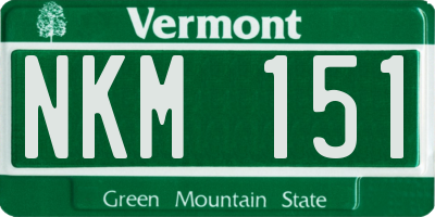 VT license plate NKM151