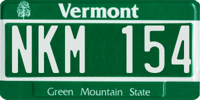 VT license plate NKM154