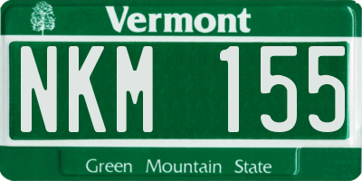 VT license plate NKM155