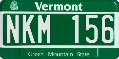 VT license plate NKM156