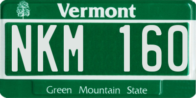 VT license plate NKM160