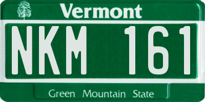 VT license plate NKM161