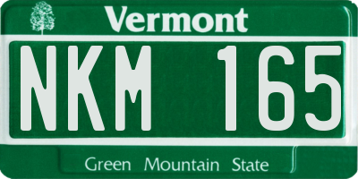 VT license plate NKM165