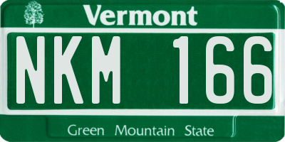 VT license plate NKM166