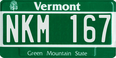VT license plate NKM167