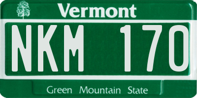 VT license plate NKM170