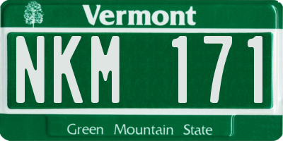 VT license plate NKM171