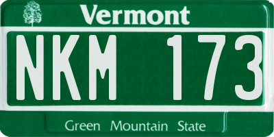 VT license plate NKM173