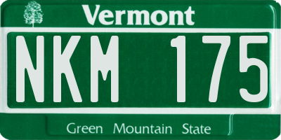 VT license plate NKM175