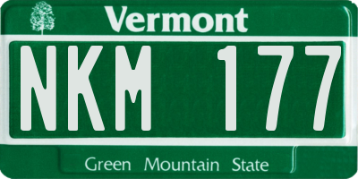 VT license plate NKM177