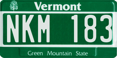 VT license plate NKM183