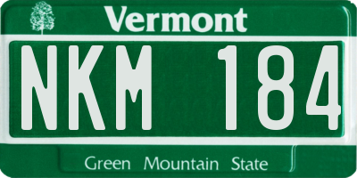 VT license plate NKM184