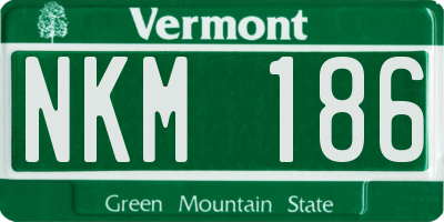VT license plate NKM186