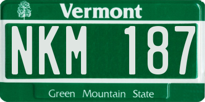 VT license plate NKM187