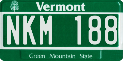 VT license plate NKM188