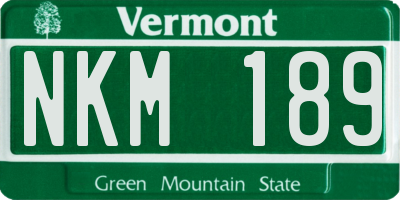 VT license plate NKM189