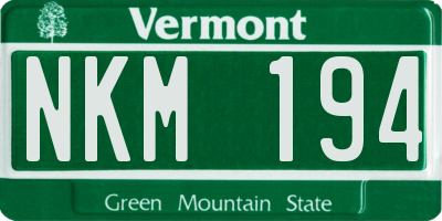 VT license plate NKM194