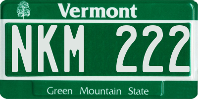 VT license plate NKM222