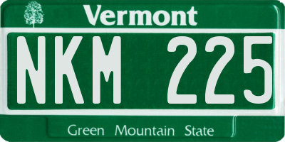VT license plate NKM225