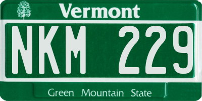 VT license plate NKM229