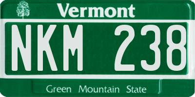 VT license plate NKM238