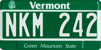 VT license plate NKM242