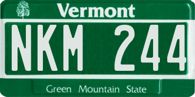 VT license plate NKM244