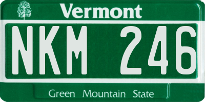 VT license plate NKM246