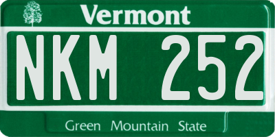 VT license plate NKM252