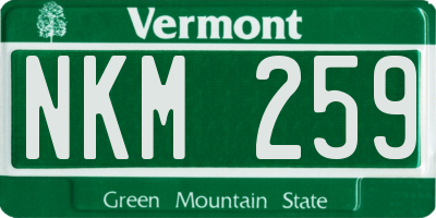 VT license plate NKM259