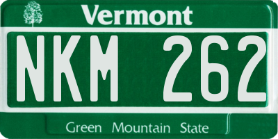 VT license plate NKM262