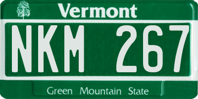 VT license plate NKM267