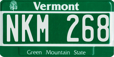 VT license plate NKM268