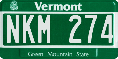 VT license plate NKM274