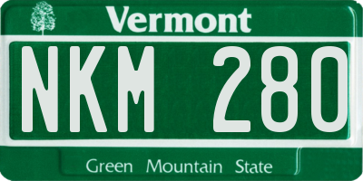 VT license plate NKM280