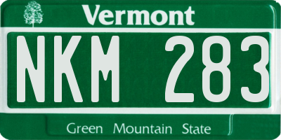 VT license plate NKM283