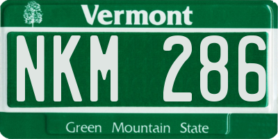 VT license plate NKM286
