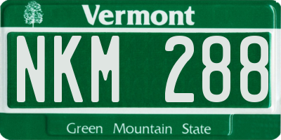 VT license plate NKM288