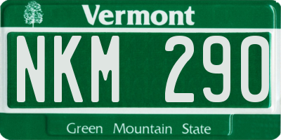 VT license plate NKM290