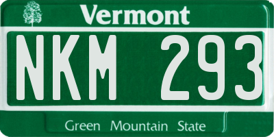 VT license plate NKM293