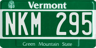 VT license plate NKM295