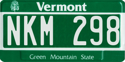 VT license plate NKM298