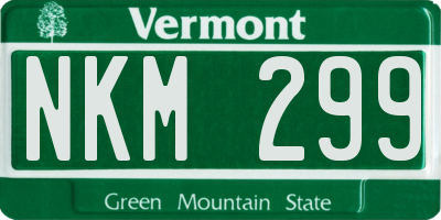 VT license plate NKM299