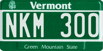 VT license plate NKM300