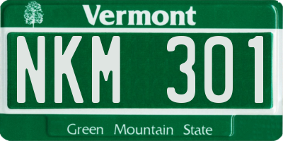 VT license plate NKM301