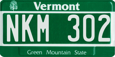VT license plate NKM302