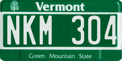 VT license plate NKM304