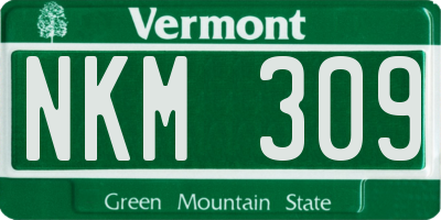 VT license plate NKM309