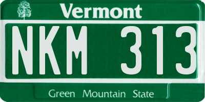 VT license plate NKM313